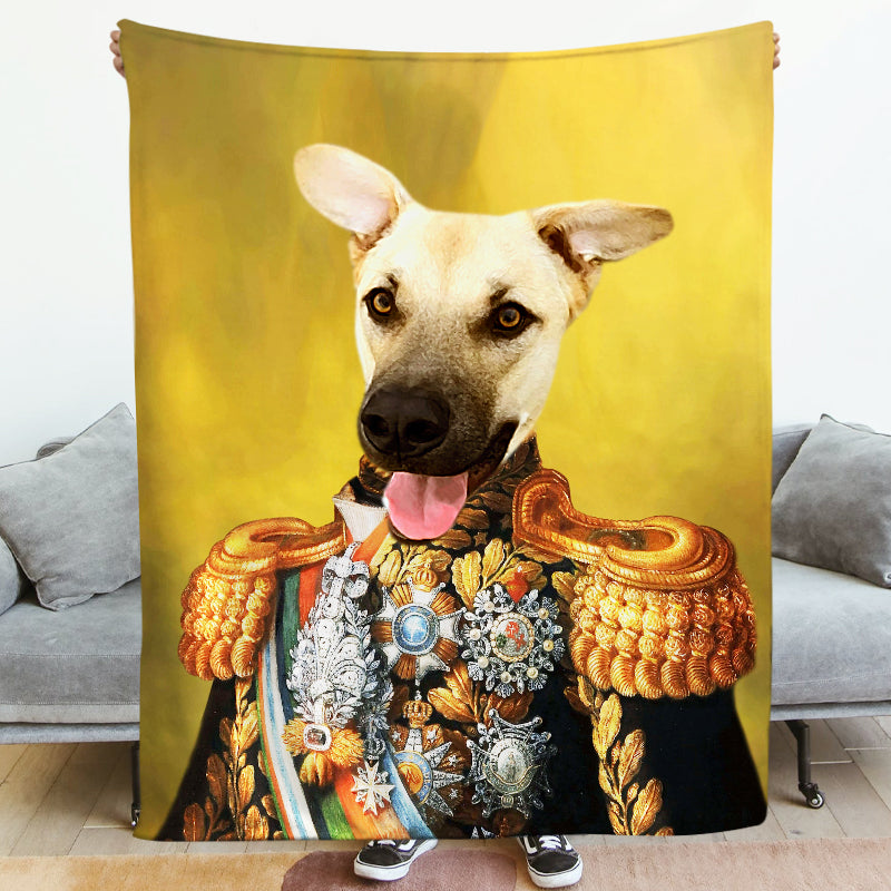 The General - Custom Pet Renaissance Photo Blanket - The Pet Pillow