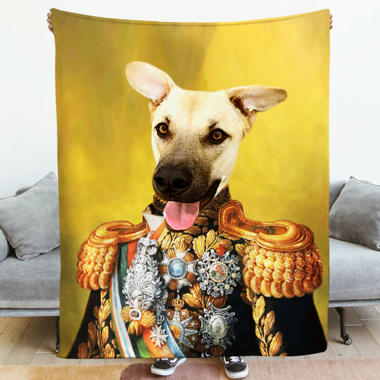 The General - Custom Pet Renaissance Photo Blanket - The Pet Pillow