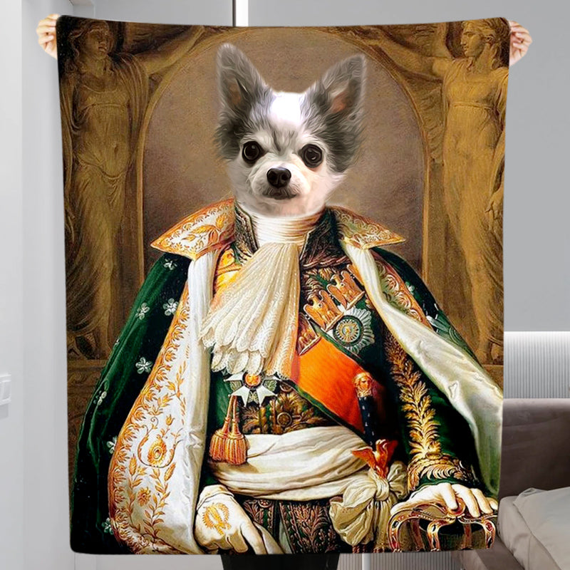 The General - Custom Pet Renaissance Photo Blanket - The Pet Pillow