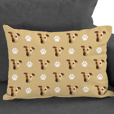 Custom Pet Face Pillow Personalized Decorative Throw Pillow With Red Heart - The Pet Pillow