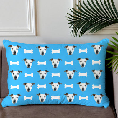 Custom Pet Face Pillow Personalized Decorative Throw Pillow With Red Heart - The Pet Pillow