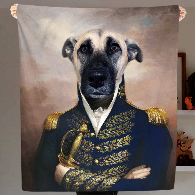 The Noble - Personalized Dog Renaissance Blanket with Pet Face - The Pet Pillow