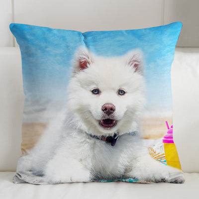 Custom Pet Square Pillow Inserts With Picture For Couch,Bed - The Pet Pillow