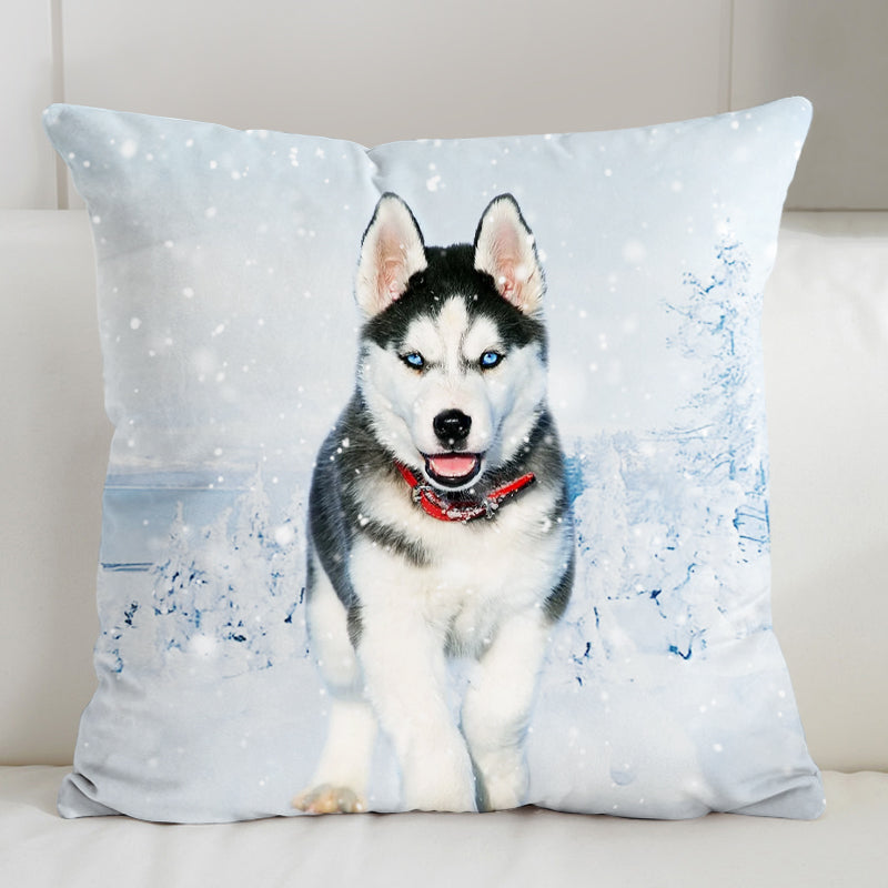 Custom Pet Square Pillow Inserts With Picture For Couch,Bed - The Pet Pillow