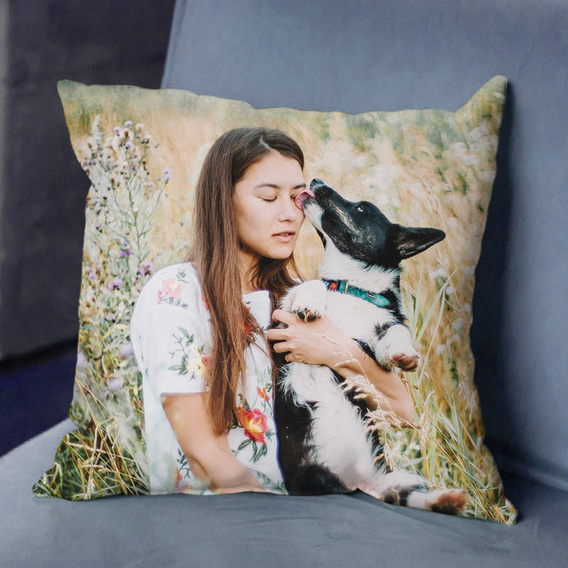 Custom Photo Square Pillow, Put Your Photo on Pillow - The Pet Pillow