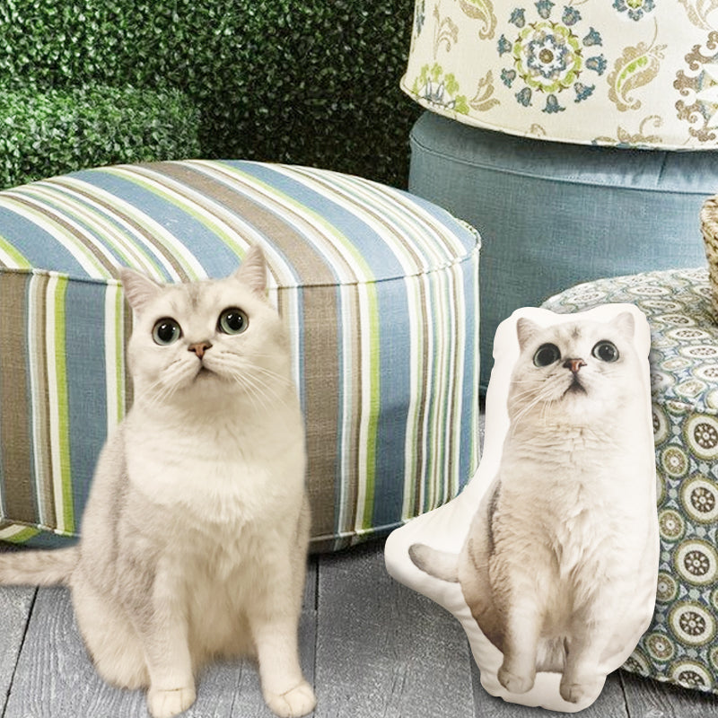 Custom Cat Shaped Memorial Pillow for Pet Owners from Your Cat Picture - The Pet Pillow
