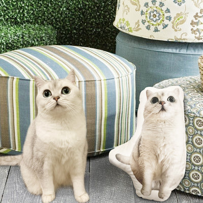 Custom Cat Shaped Memorial Pillow for Pet Owners from Your Cat Picture - The Pet Pillow