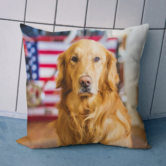 Pet Photo Custom Square Pillow from Your Orignal Picture - The Pet Pillow