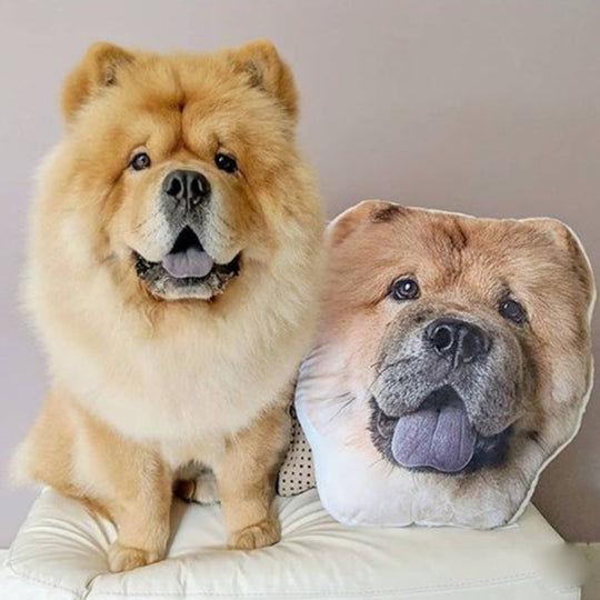 Custom Pet Face Shaped Pillow from Your Pet Photos, Customized Pet Head Pillows - The Pet Pillow