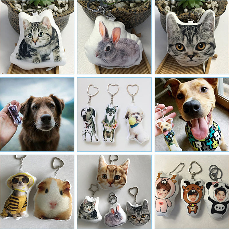 Custom Pet Photo Small Pillow Keychain - The Pet Pillow
