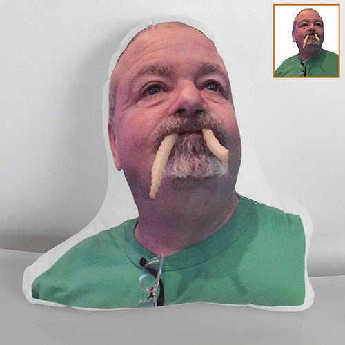 Customized Face Photo Pillow, Pillow look like Dad's Face, gift for mom and dad - The Pet Pillow