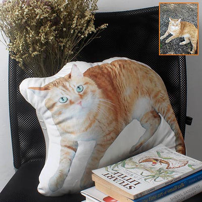 Custom Cat Shaped Memorial Pillow for Pet Owners from Your Cat Picture - The Pet Pillow