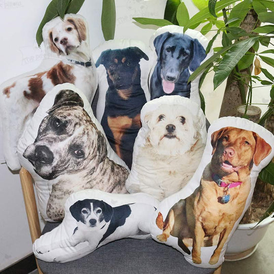 Customize Dog Cat Shaped Pillow that Look Like Your Pet Made from Your Pet Picture - The Pet Pillow