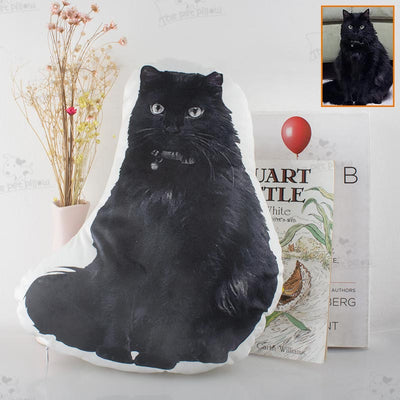 Custom Cat Shaped Memorial Pillow for Pet Owners from Your Cat Picture - The Pet Pillow