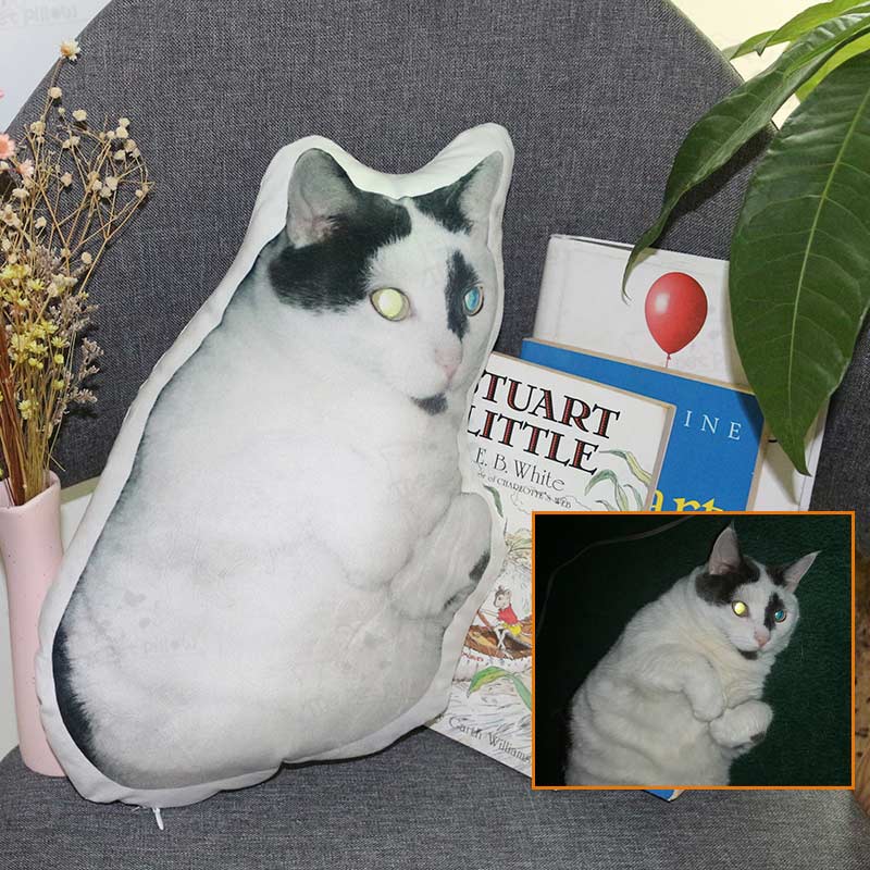 Custom Cat Shaped Memorial Pillow for Pet Owners from Your Cat Picture - The Pet Pillow