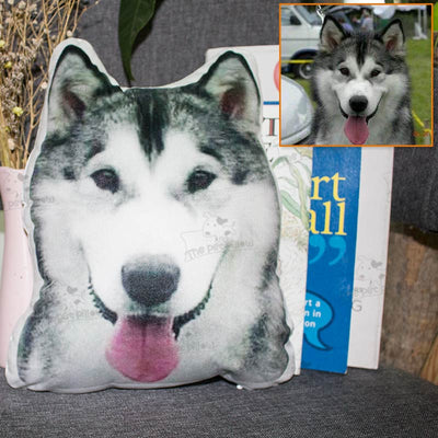 Custom Pet Face Shaped Pillow from Your Pet Photos, Customized Pet Head Pillows - The Pet Pillow