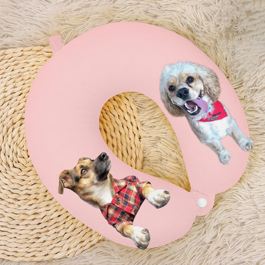 Custom Pet U Neck Pillow with Picture of Pet，Personalized Memorial Gift for Pet Lover - The Pet Pillow